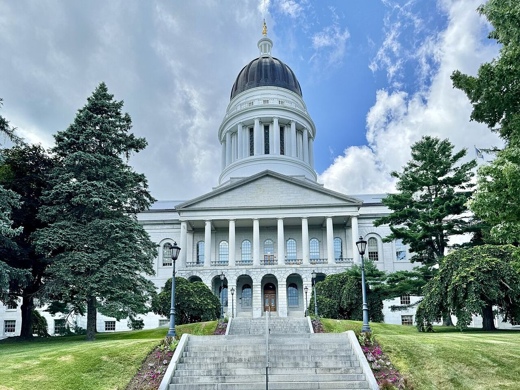 Maine State House, State Street and Capitol Street, Augusta, ME, showing historic skylight lantern.