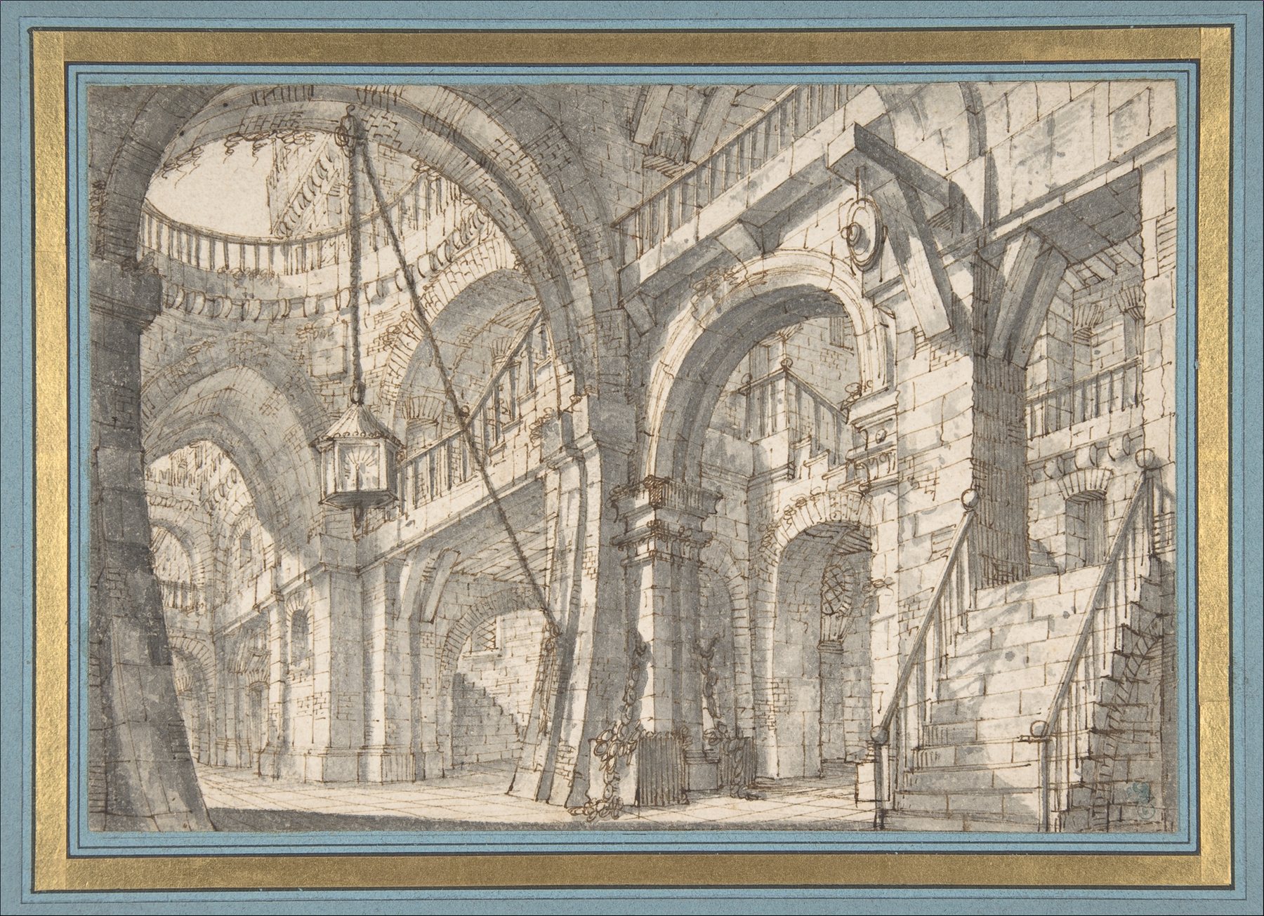 Stairs and arches Met Open Access perspective drawing