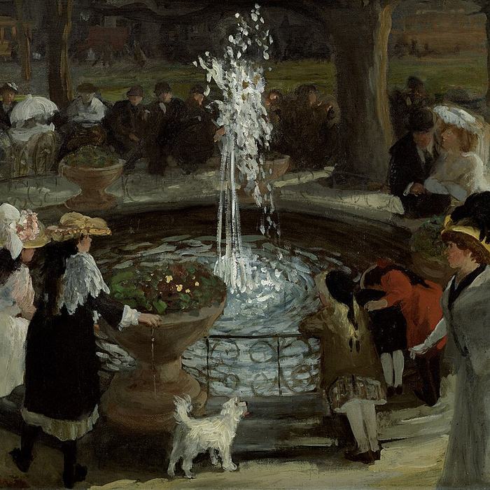Throbbing Fountain, Madison Square by John Sloan