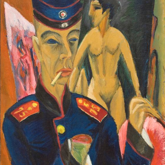Self-Portrait as a Soldier by Ernst Ludwig Kirchner