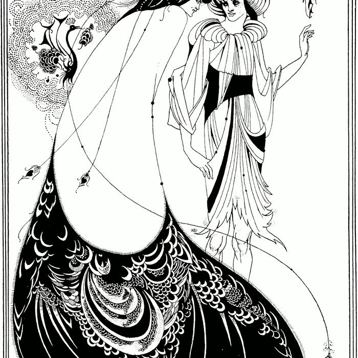 The Peacock Skirt by Aubrey Beardsley