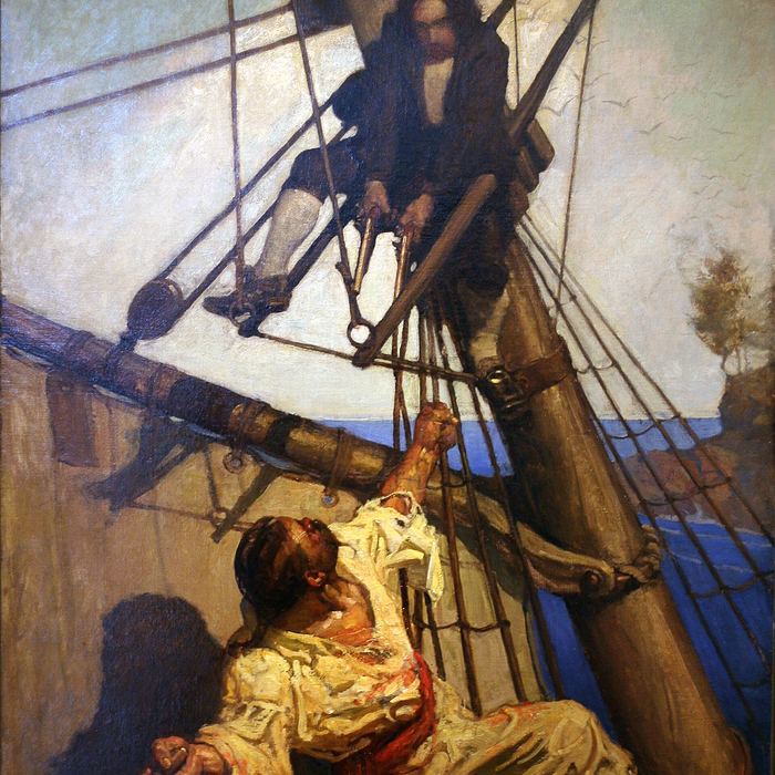 One More Step, Mr. Hands by N. C. Wyeth