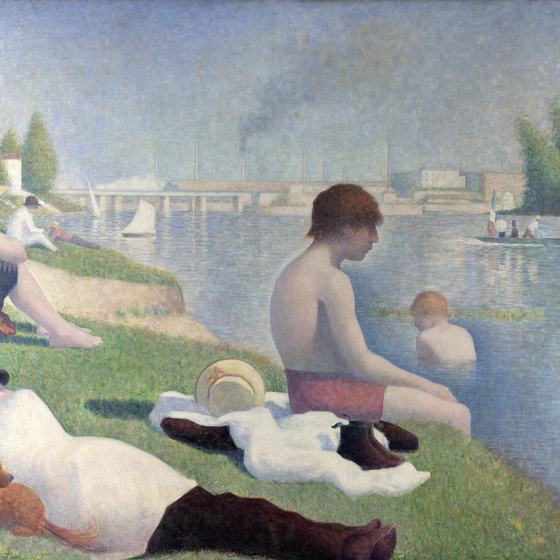 Bathers at Asnières by Georges Seurat