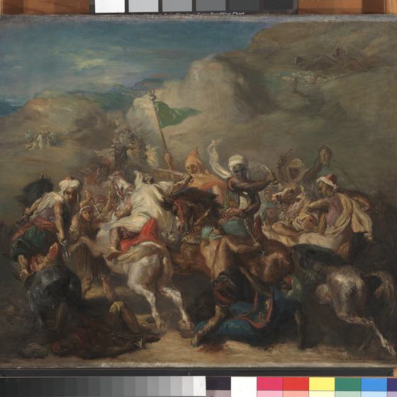 Battle of Arab Horsemen Around a Standard