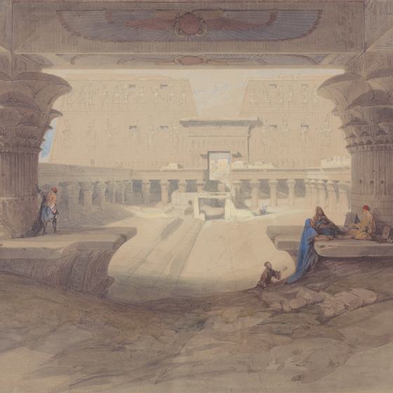 From under the Portico of the Temple of Edfu