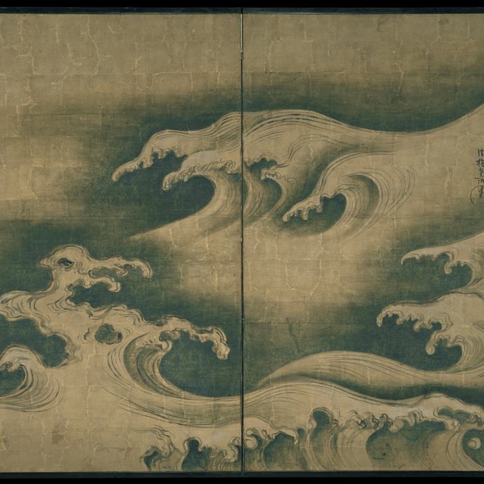 Rough Waves by Ogata Kōrin