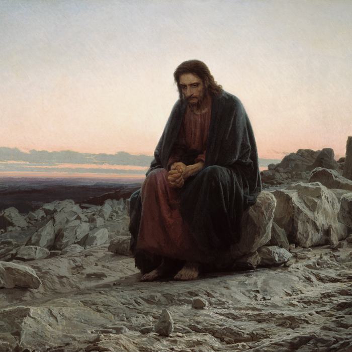 Christ in the Desert by Ivan Kramskoi