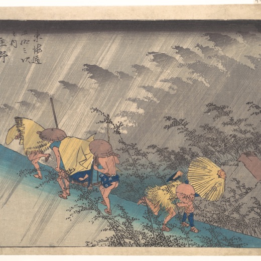 Sudden Shower at Shōno by Utagawa Hiroshige