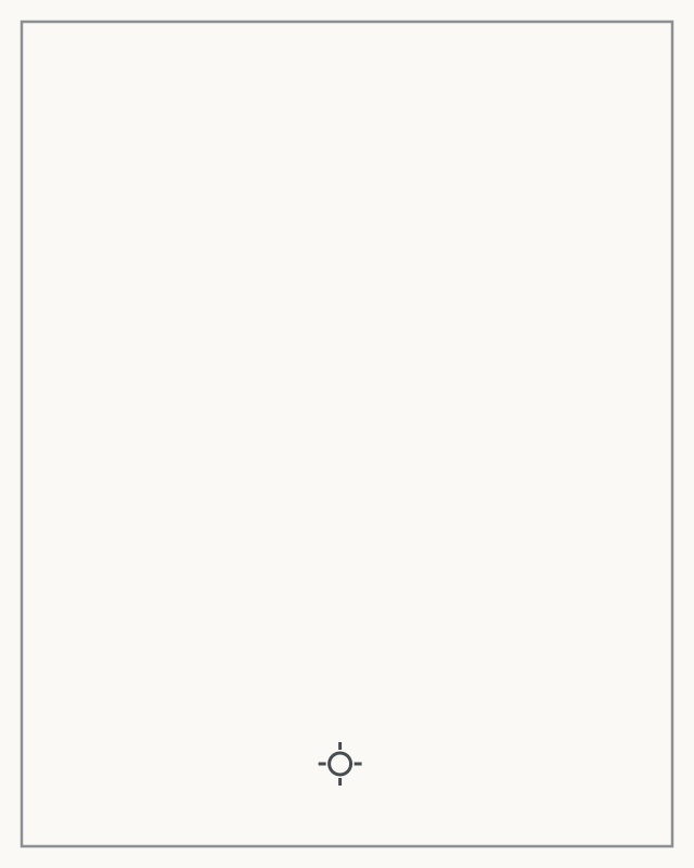 Empty portrait page with a crosshair just left of centre and near the lower edge