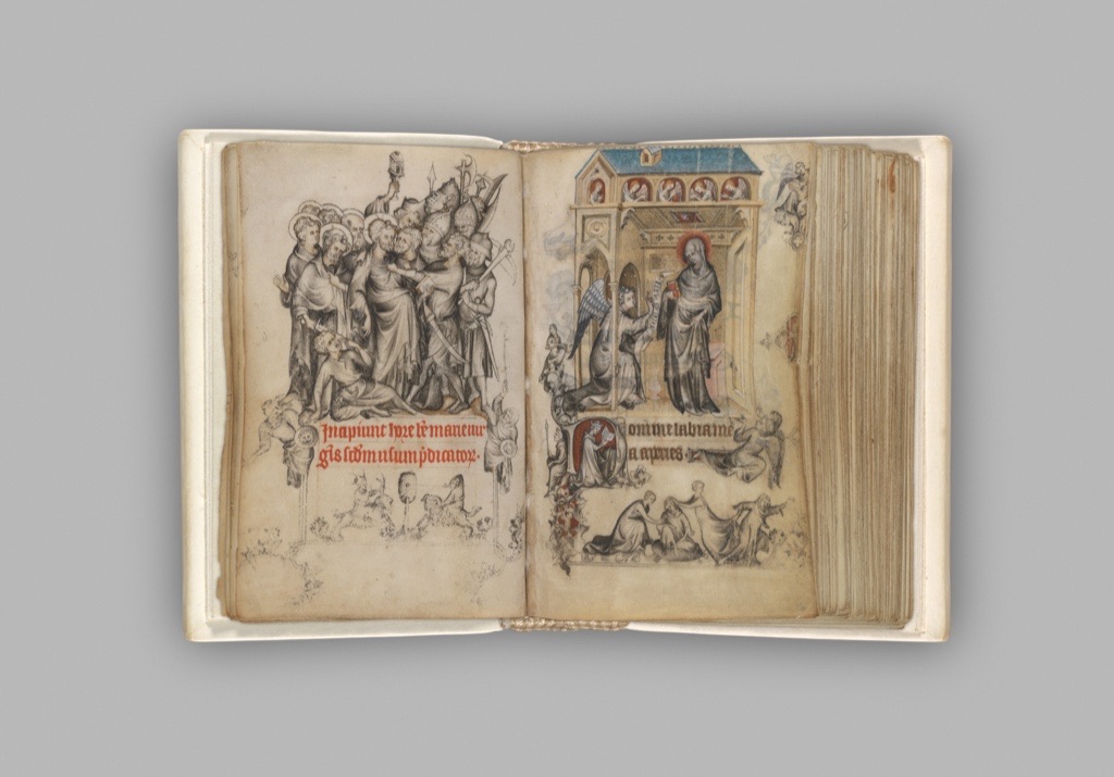Hours of Jeanne d'Evreux manuscript pages