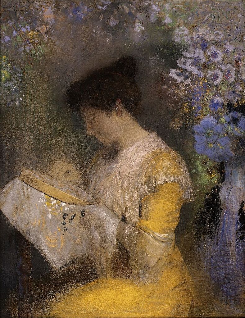 Odilon Redon, Madame Arthur Fontaine, a historical drawing in Pastel on paper.