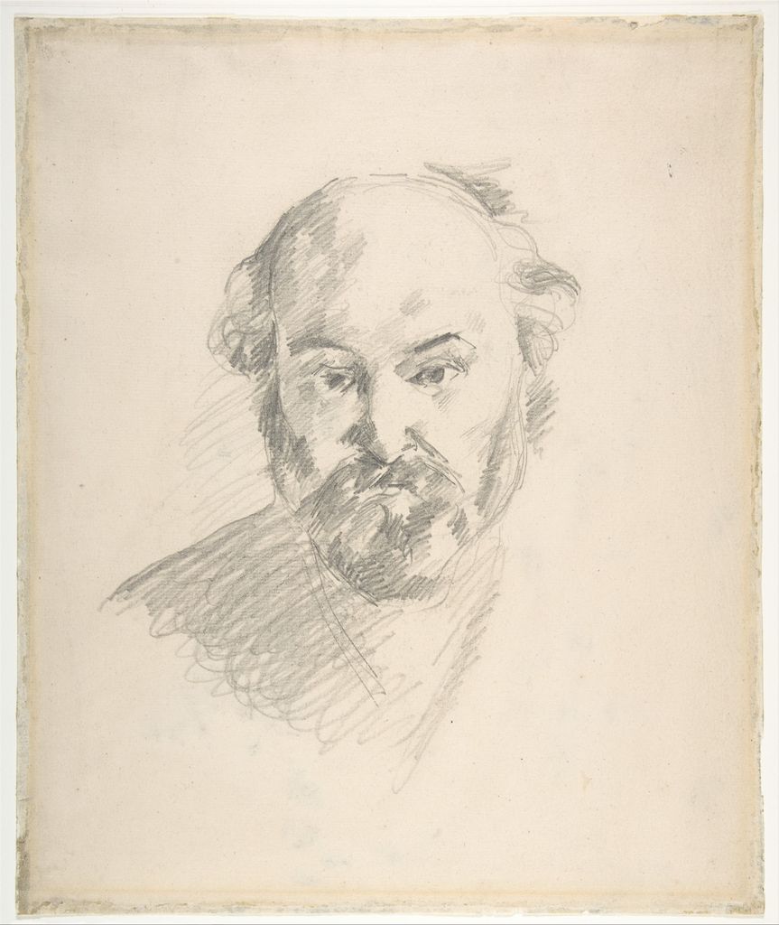 Paul Cézanne, Portrait of the Artist, a historical drawing in Graphite.