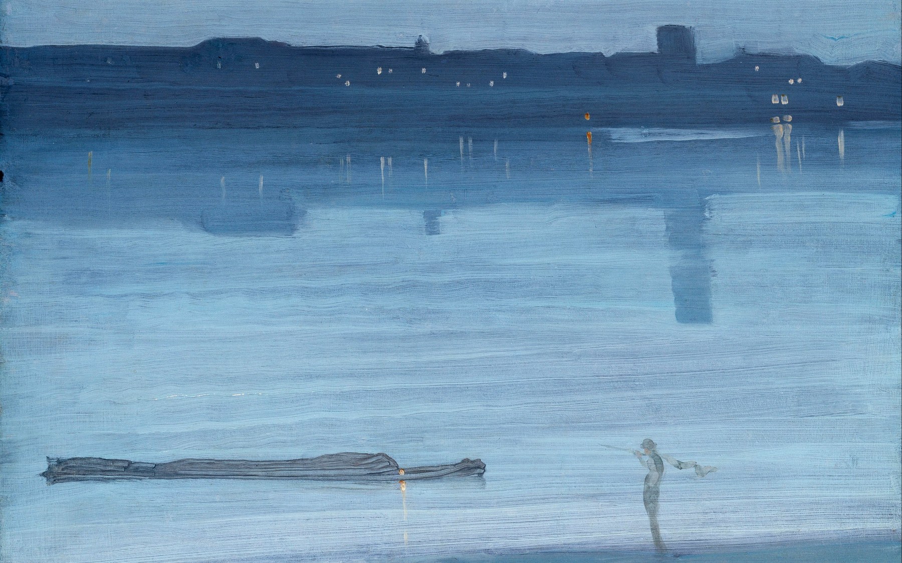 Nocturne: Blue and Silver - Chelsea by James McNeill Whistler