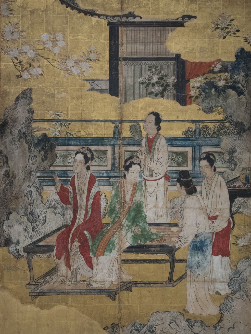 Chinese Women in a Palace Garden — formerly attributed to Kanō Eitoku; Formerly attributed to Kanō Eitoku; The Metropolitan Museum of Art 29.100.495g, h