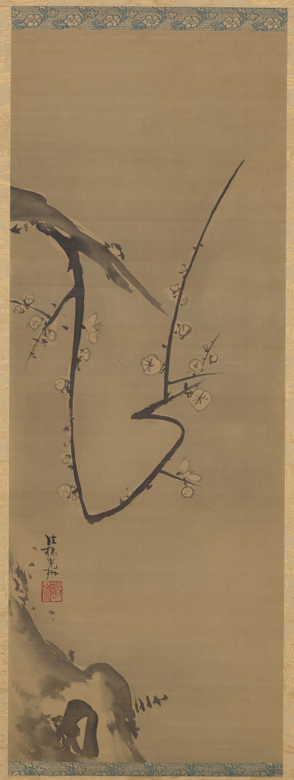 Kōrin, Plum Tree, c. 1700