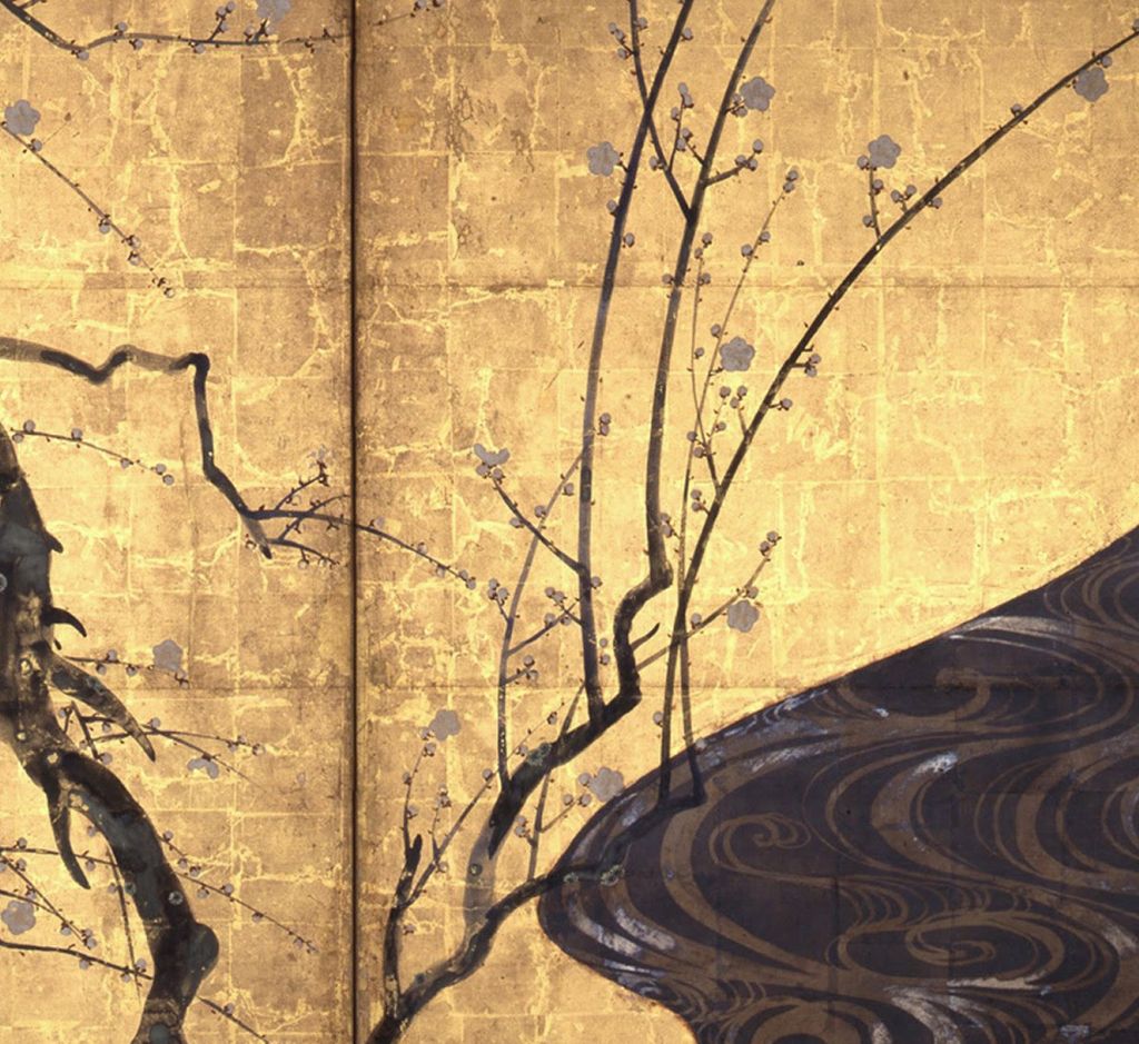 Gold ground and small blossoms