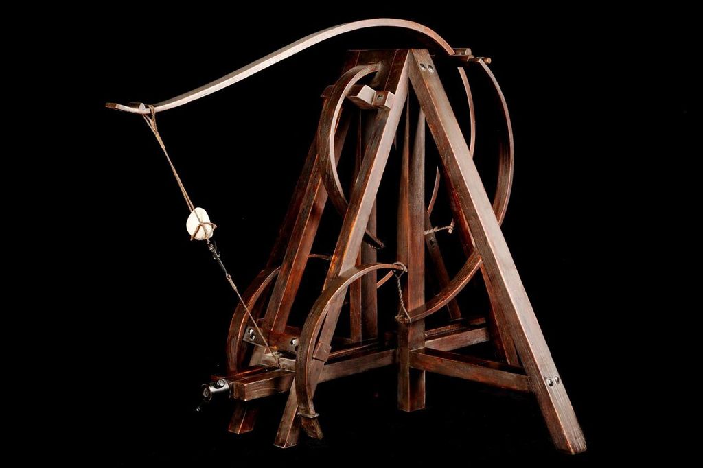 Museum reconstruction of a stone-throwing ballista.