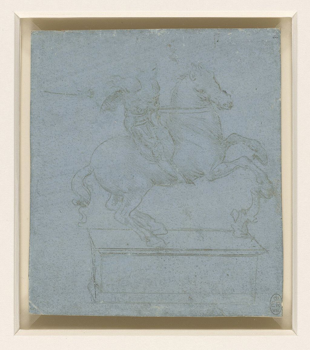 Design for an equestrian monument.