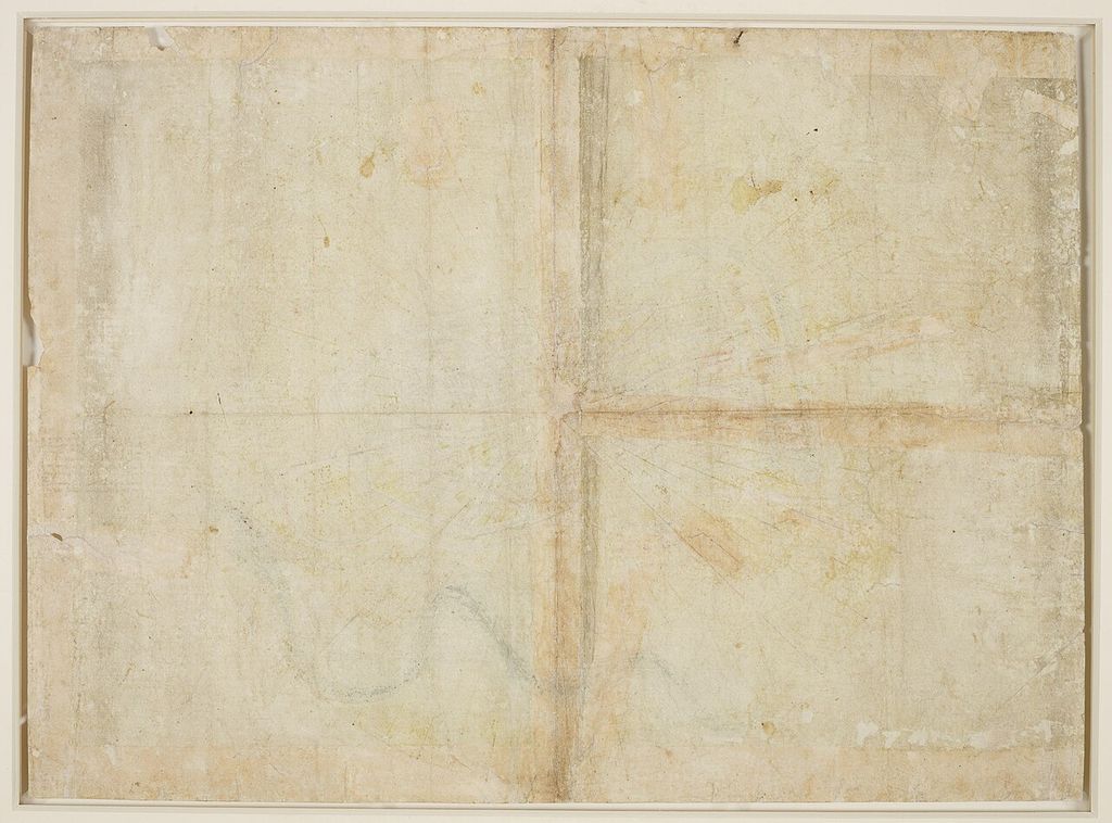 Verso of Leonardo's map of Imola.