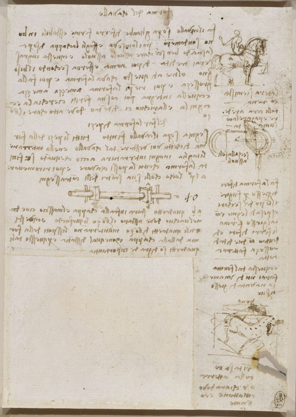 Notes and diagrams for casting the Trivulzio monument.