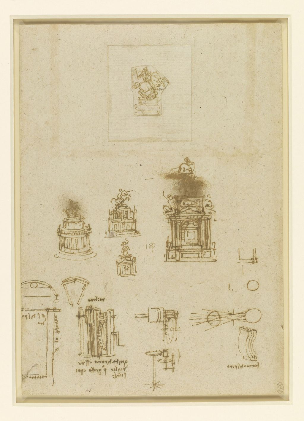 Sketches for the Trivulzio monument.