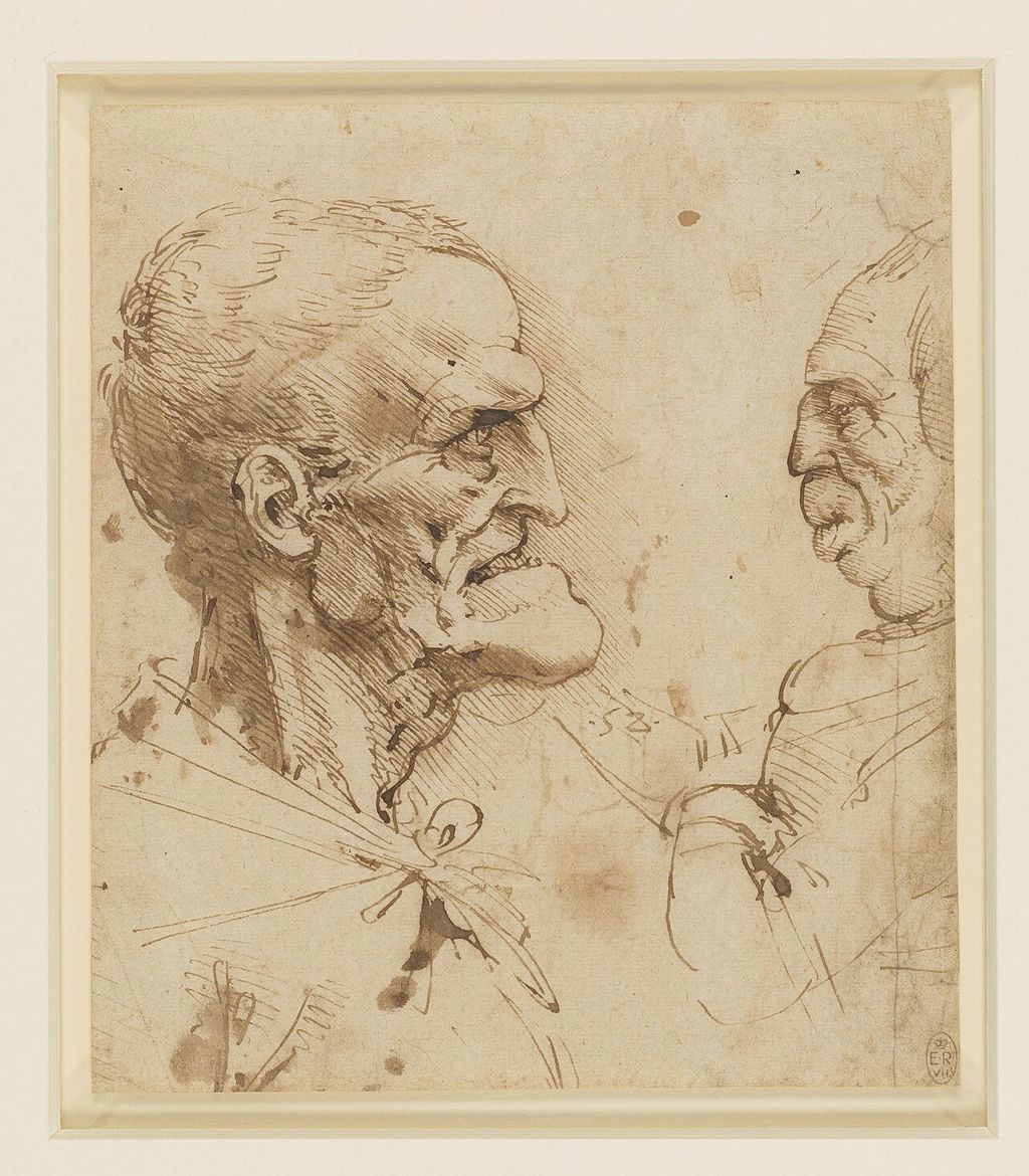 Two grotesque profiles.