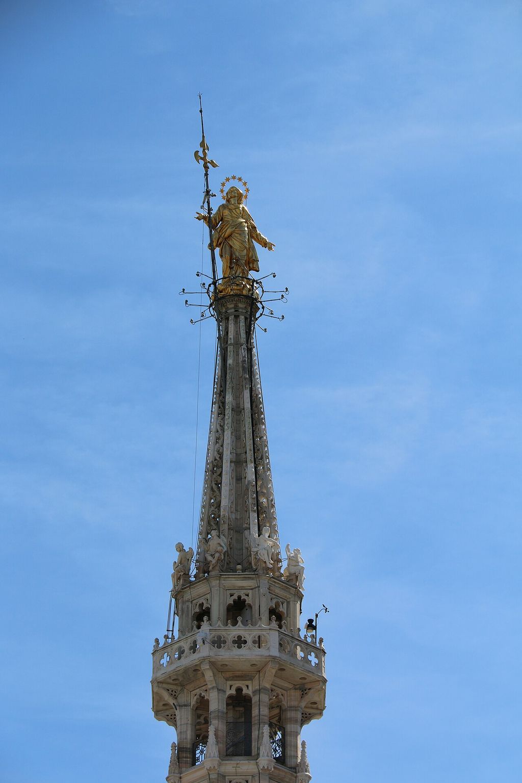 Exterior crossing-tower structure of Milan Cathedral.