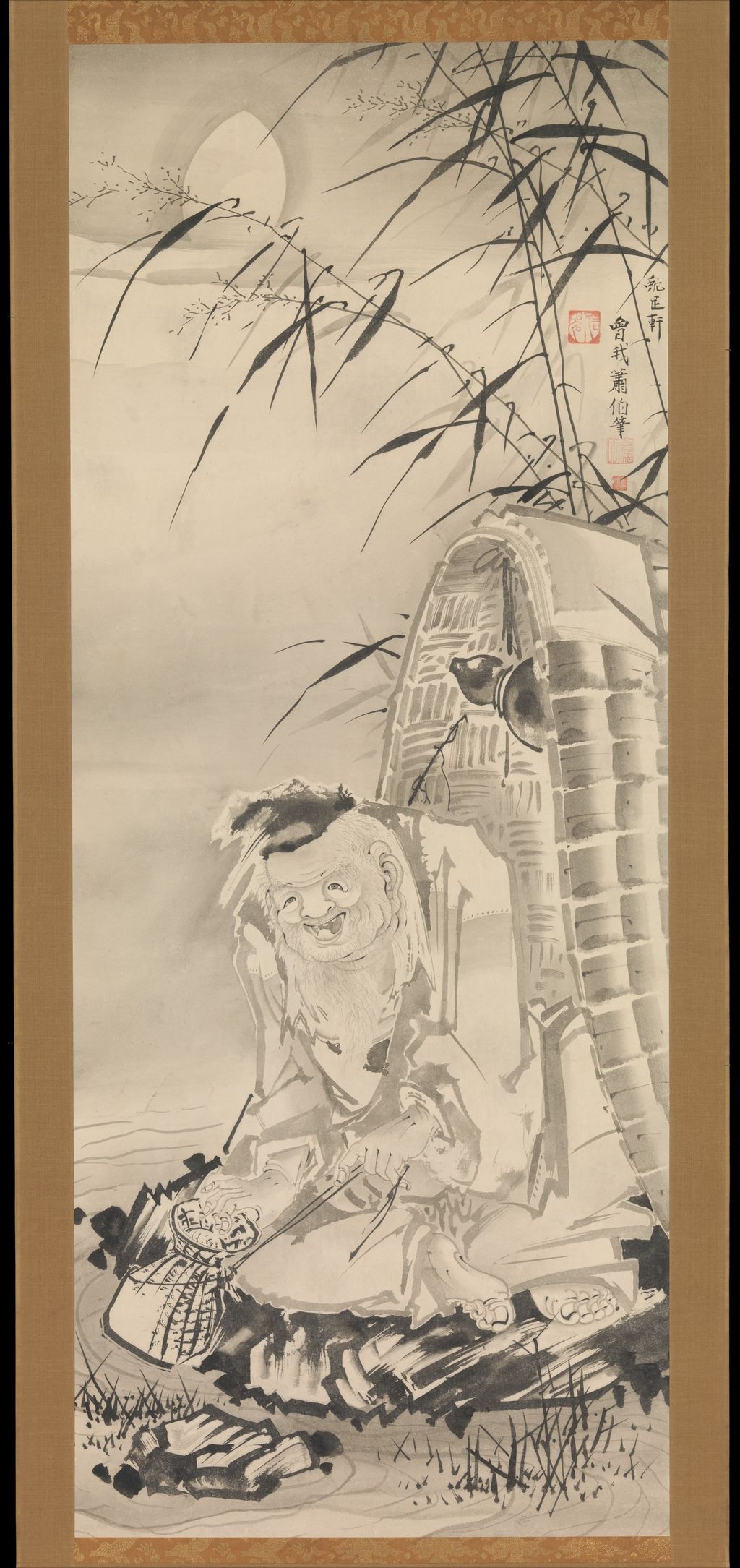 Tōkaibō with a Fishing Basket, hanging scroll
