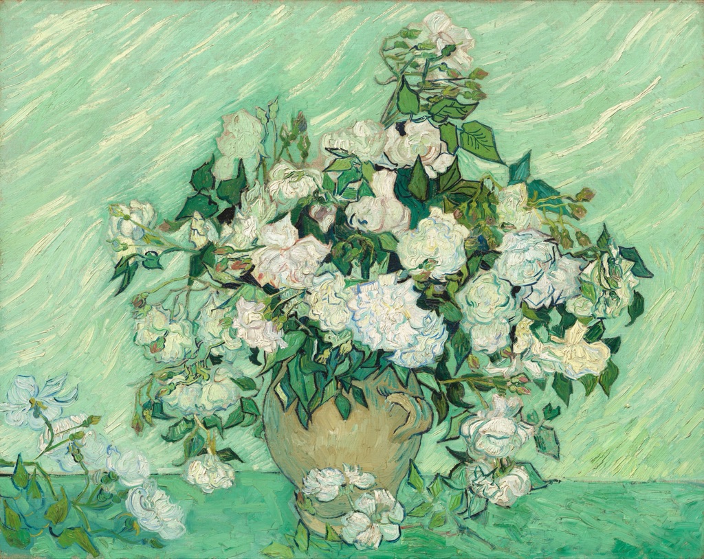 Roses in a Vase by Vincent van Gogh