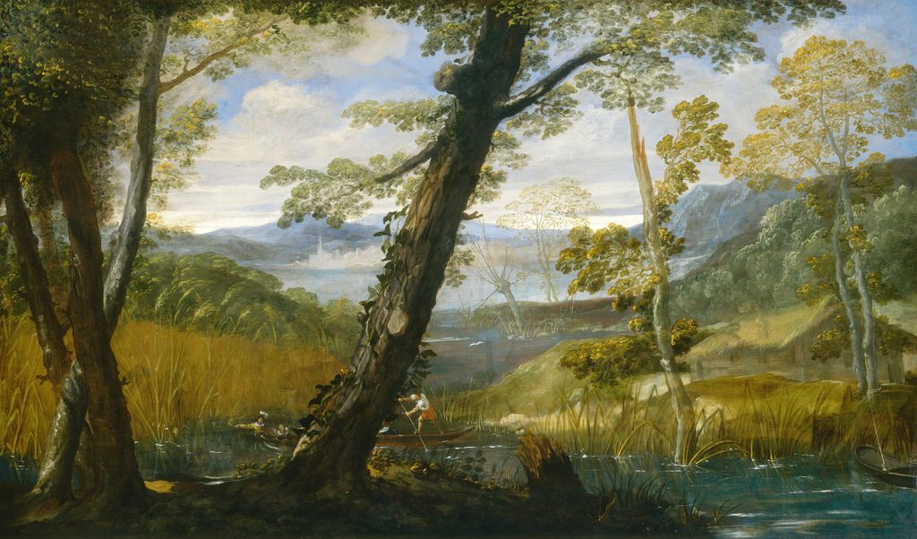 Carracci landscape illustrating rhythm